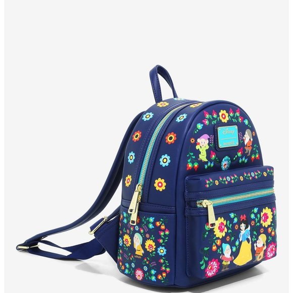 Loungefly Disney Snow White and the Seven Dwarfs Folk Mini Backpack & Cardholder main image 7